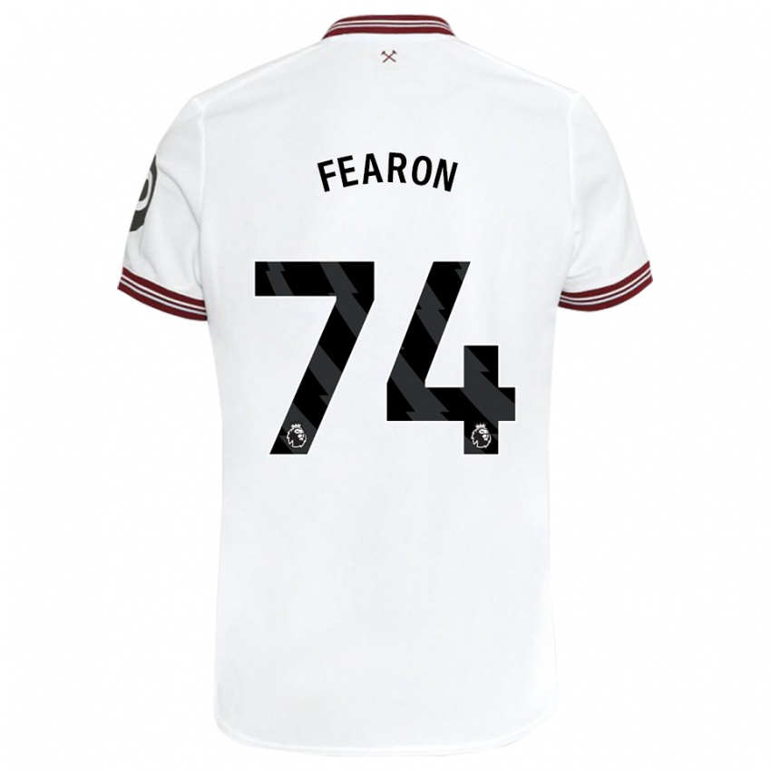 Lapset Preston Fearon #74 Valkoinen Vieraspaita 2023/24 Lyhythihainen Paita T-Paita