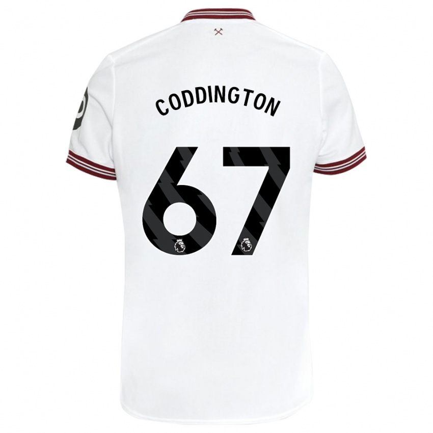 Lapset Remy Coddington #67 Valkoinen Vieraspaita 2023/24 Lyhythihainen Paita T-Paita