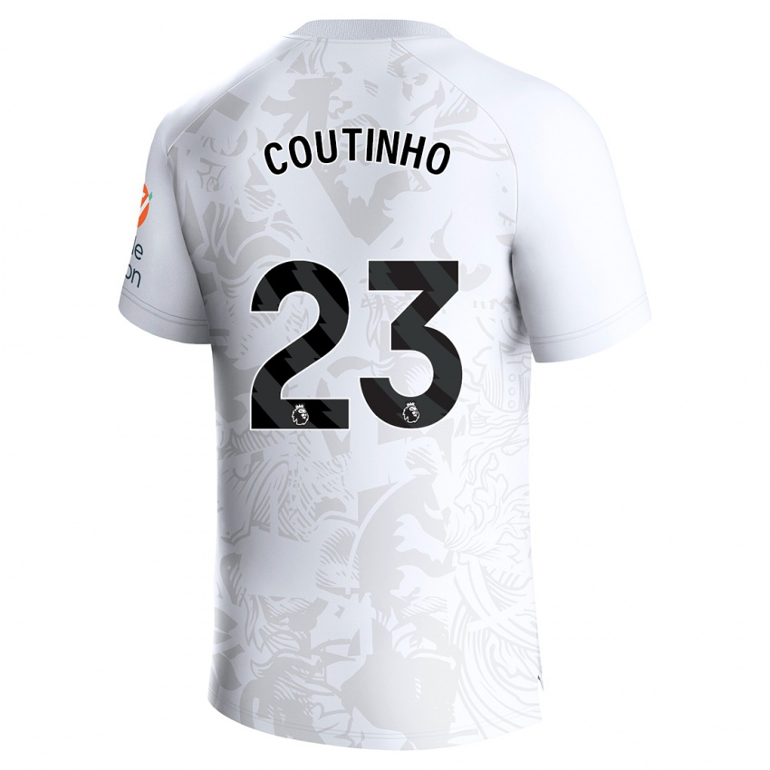 Lapset Philippe Coutinho #23 Valkoinen Vieraspaita 2023/24 Lyhythihainen Paita T-Paita