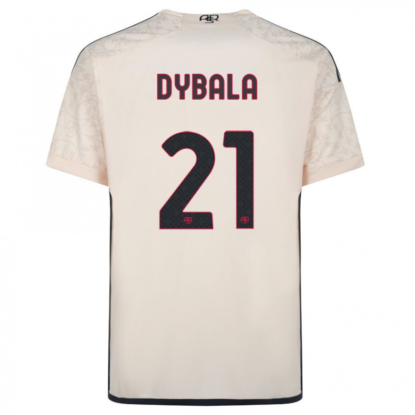Lapset Paulo Dybala #21 Luonnonvalkoinen Vieraspaita 2023/24 Lyhythihainen Paita T-Paita