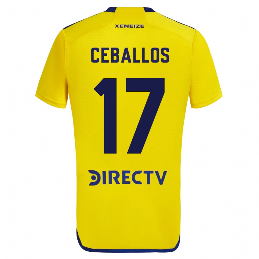 Lapset Julián Ceballos #17 Keltainen Vieraspaita 2023/24 Lyhythihainen Paita T-Paita