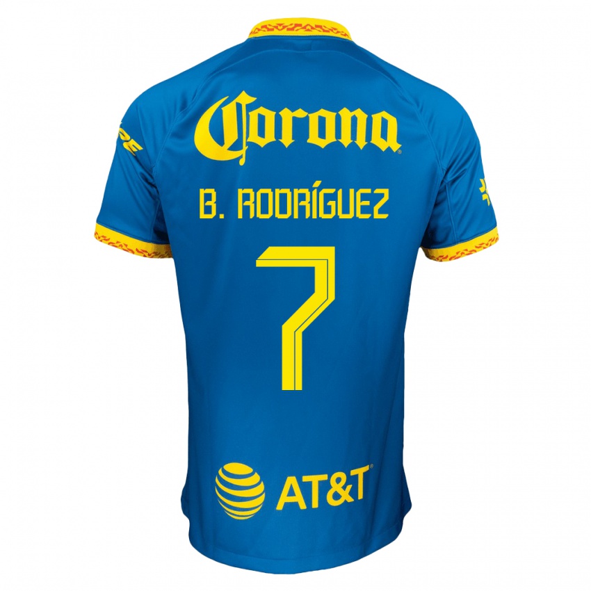 Lapset Brian Rodríguez #7 Sininen Vieraspaita 2023/24 Lyhythihainen Paita T-Paita