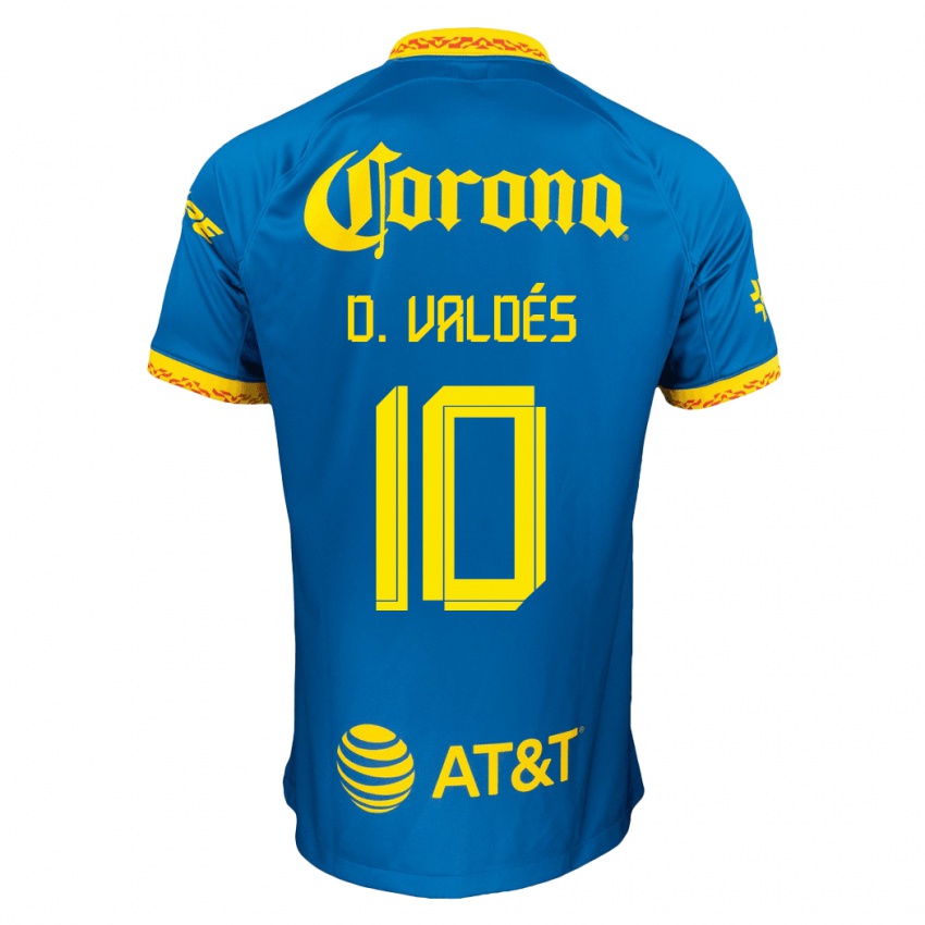 Lapset Diego Valdés #10 Sininen Vieraspaita 2023/24 Lyhythihainen Paita T-Paita