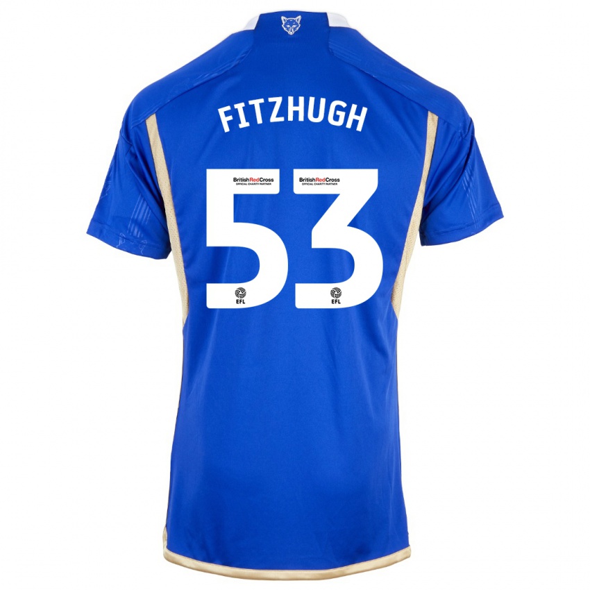 Miesten Ethan Fitzhugh #53 Kuninkaallisen Sininen Kotipaita 2023/24 Lyhythihainen Paita T-Paita