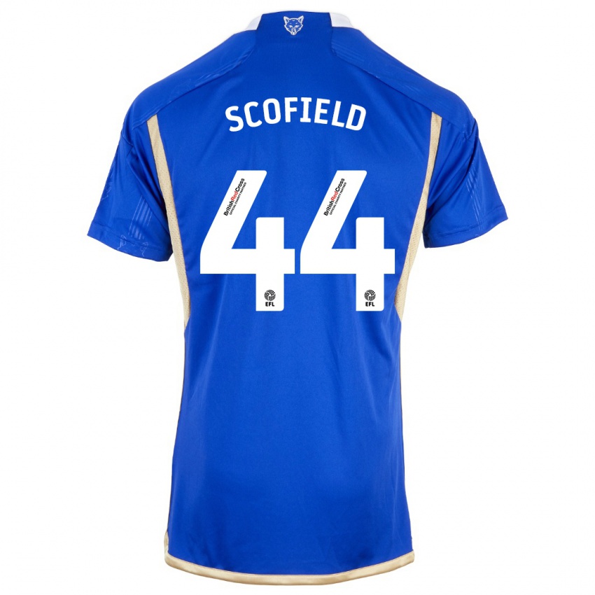 Miesten Connie Scofield #44 Kuninkaallisen Sininen Kotipaita 2023/24 Lyhythihainen Paita T-Paita