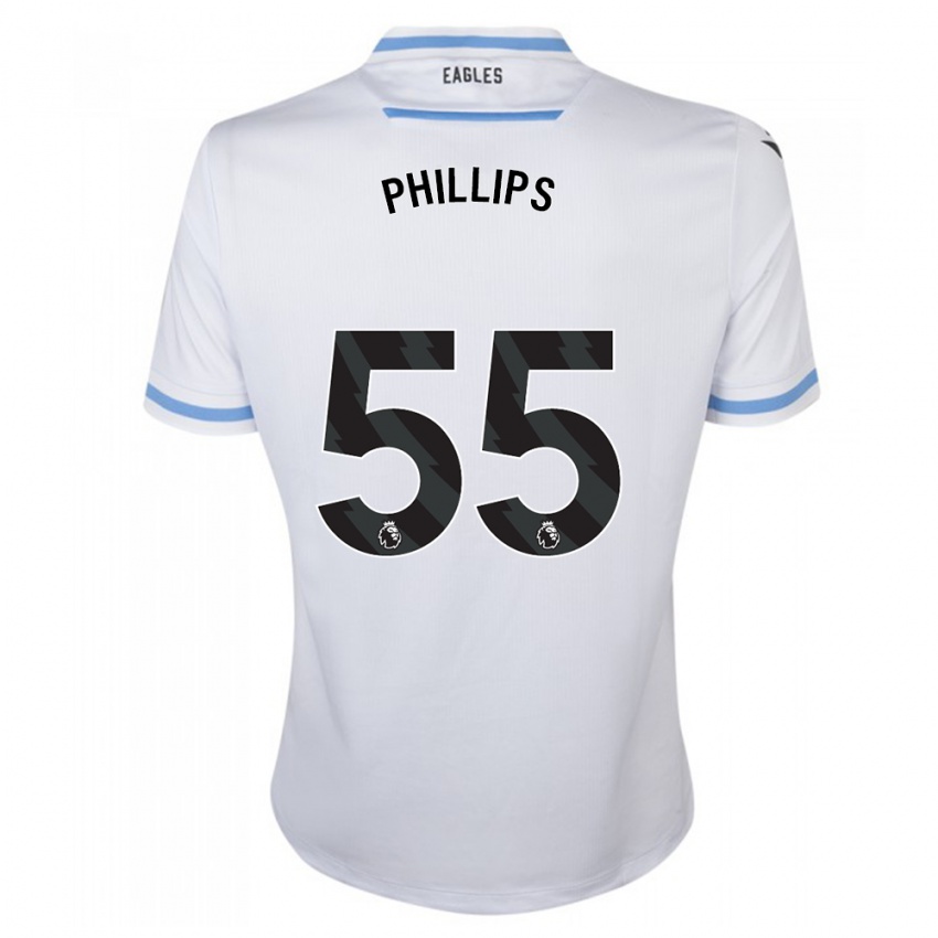 Miesten Killian Phillips #55 Valkoinen Vieraspaita 2023/24 Lyhythihainen Paita T-Paita
