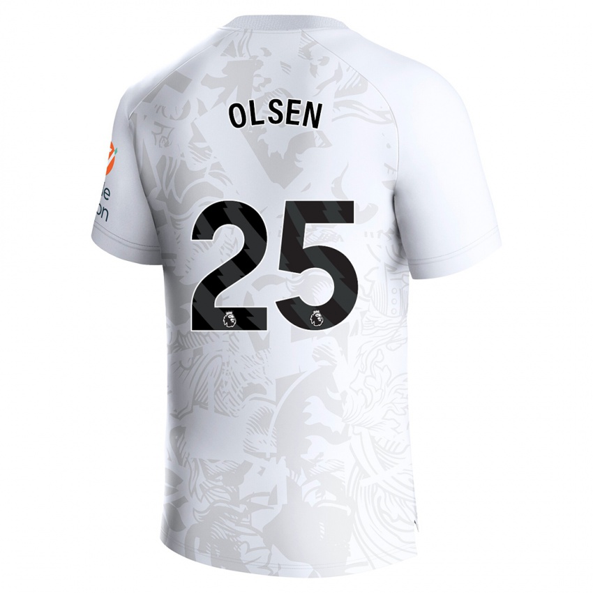 Miesten Robin Olsen #25 Valkoinen Vieraspaita 2023/24 Lyhythihainen Paita T-Paita