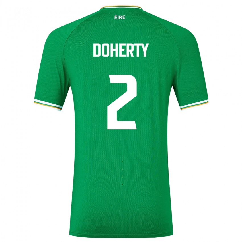 Lapset Irlanti Matt Doherty #2 Vihreä Kotipaita 24-26 Lyhythihainen Paita T-Paita