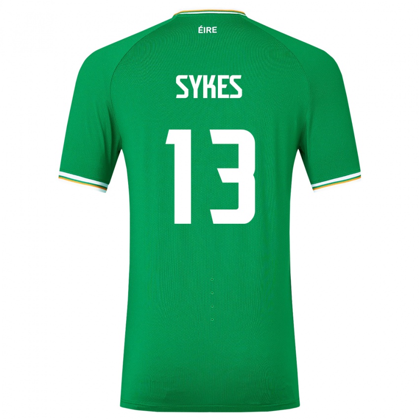 Lapset Irlanti Mark Sykes #13 Vihreä Kotipaita 24-26 Lyhythihainen Paita T-Paita