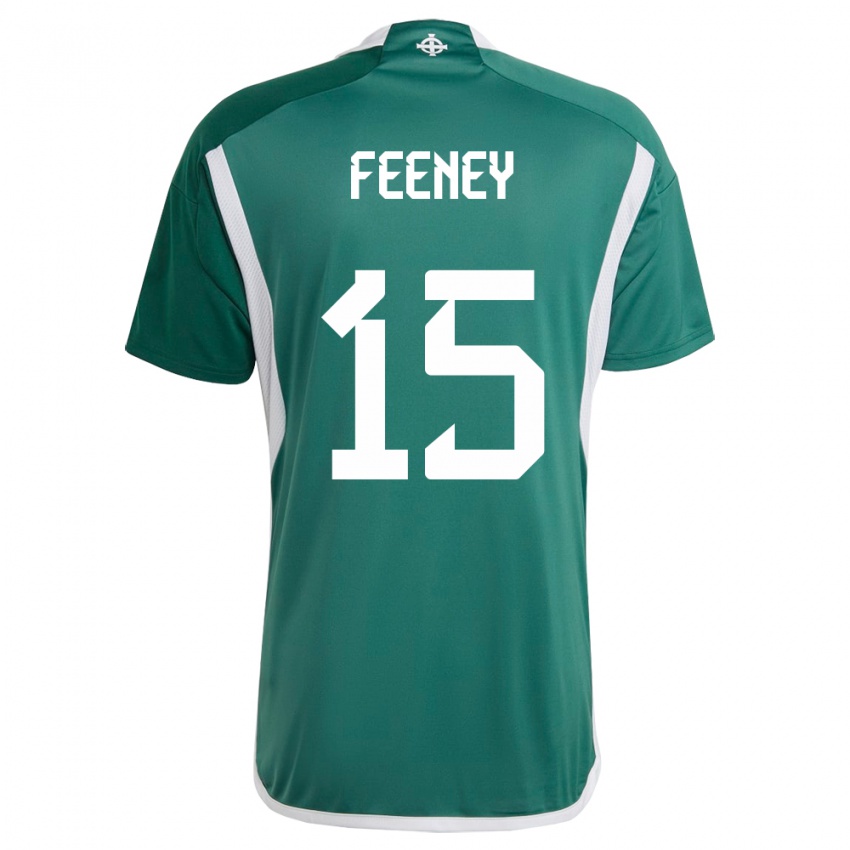 Lapset Pohjois-Irlanti George Feeney #15 Vihreä Kotipaita 24-26 Lyhythihainen Paita T-Paita