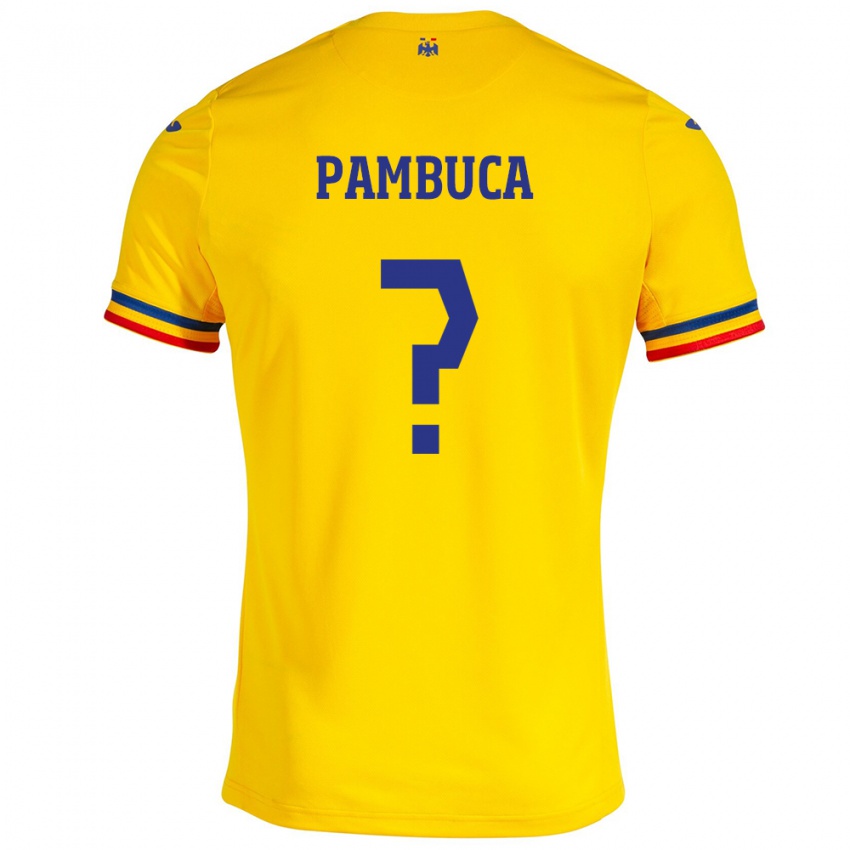 Naisten Romania Alesio Pambuca #0 Keltainen Kotipaita 24-26 Lyhythihainen Paita T-Paita