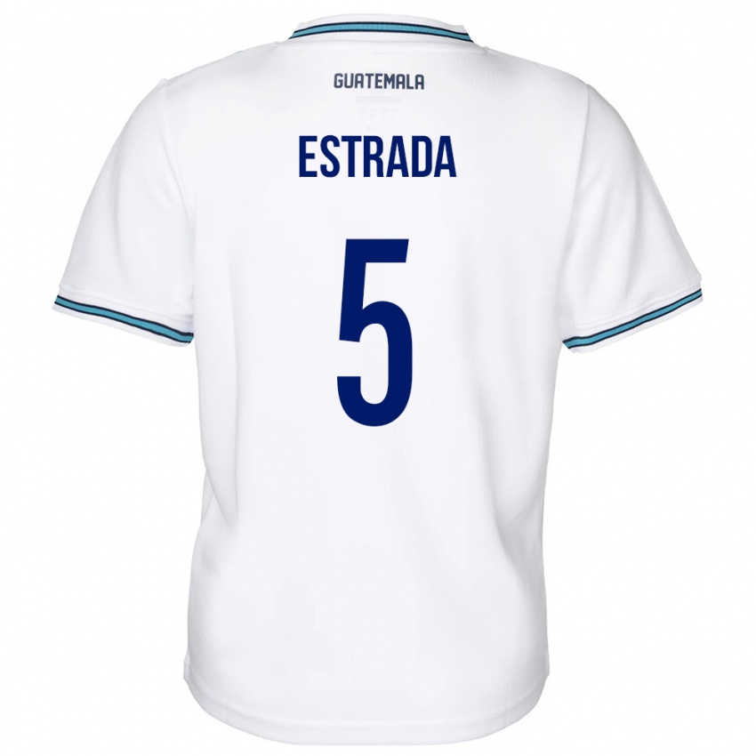 Naisten Guatemala Elizabeth Estrada #5 Valkoinen Kotipaita 24-26 Lyhythihainen Paita T-Paita