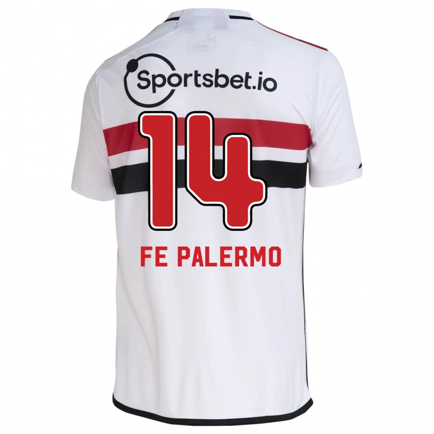 Lapset Fe Palermo #14 Valkoinen Kotipaita 2023/24 Lyhythihainen Paita T-Paita