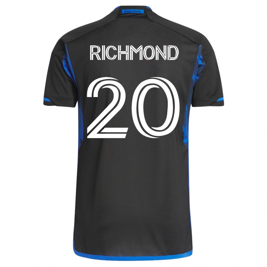 Lapset Will Richmond #20 Sininen Musta Kotipaita 2023/24 Lyhythihainen Paita T-Paita