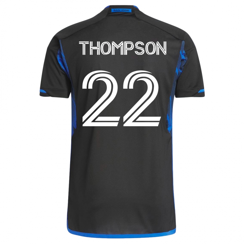 Lapset Tommy Thompson #22 Sininen Musta Kotipaita 2023/24 Lyhythihainen Paita T-Paita