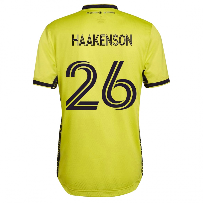 Lapset Luke Haakenson #26 Keltainen Kotipaita 2023/24 Lyhythihainen Paita T-Paita