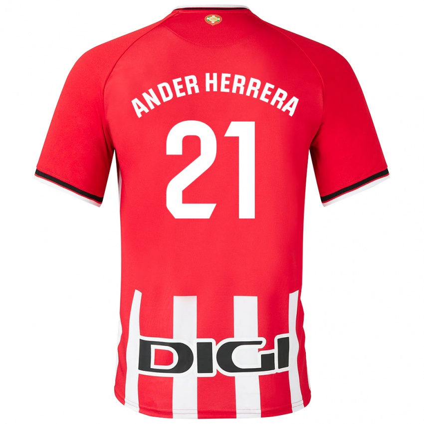Lapset Ander Herrera #21 Punainen Kotipaita 2023/24 Lyhythihainen Paita T-Paita