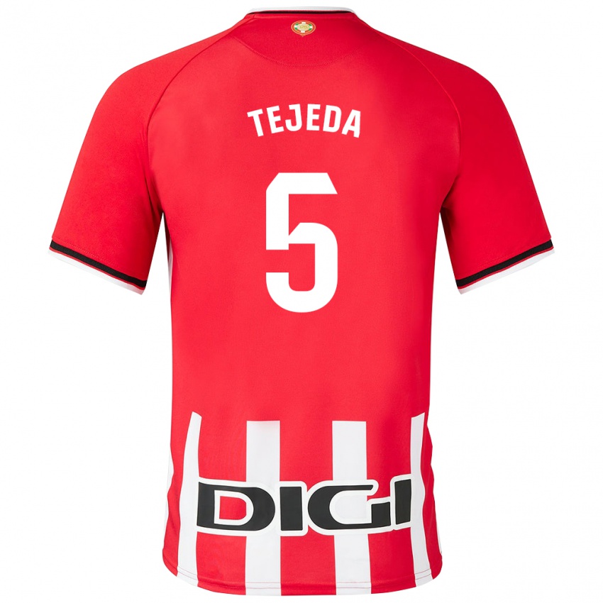 Lapset Diego Tejeda #5 Punainen Kotipaita 2023/24 Lyhythihainen Paita T-Paita