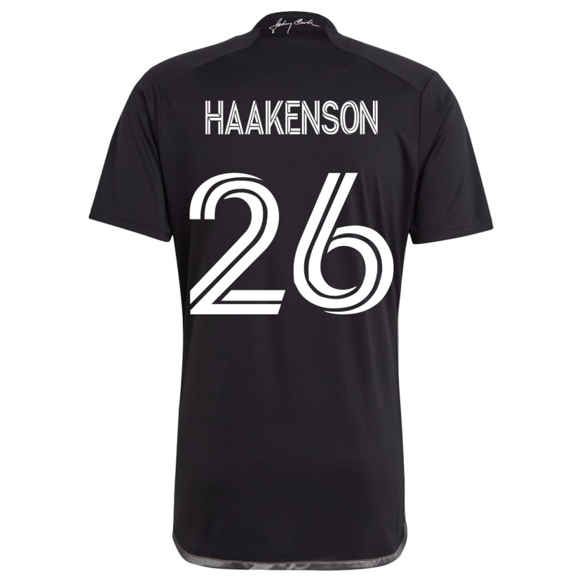 Lapset Luke Haakenson #26 Musta Vieraspaita 2023/24 Lyhythihainen Paita T-Paita