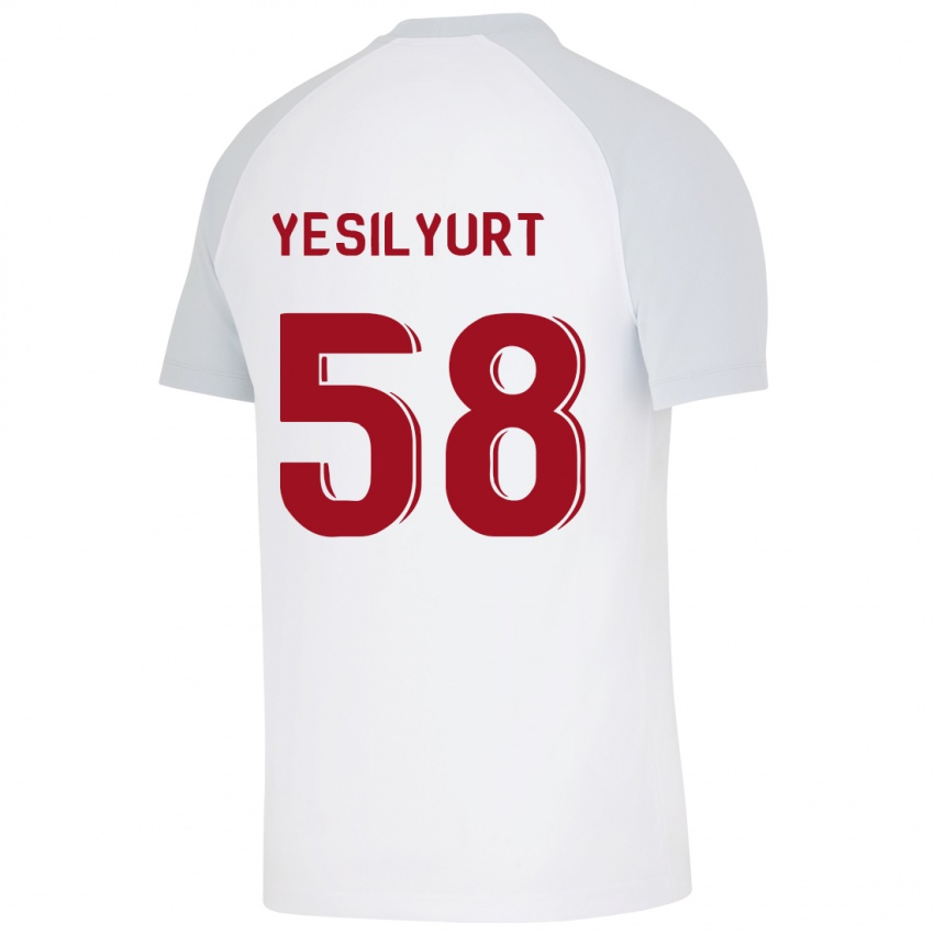 Lapset Ali Yeşilyurt #58 Valkoinen Vieraspaita 2023/24 Lyhythihainen Paita T-Paita