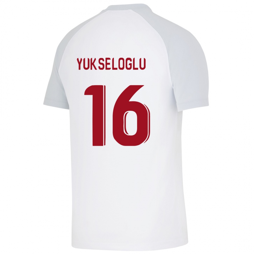 Lapset Ayaz Yükseloğlu #16 Valkoinen Vieraspaita 2023/24 Lyhythihainen Paita T-Paita