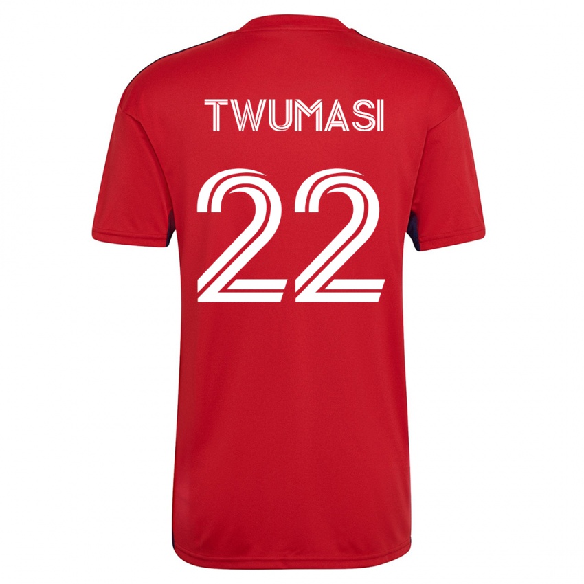 Miesten Ema Twumasi #22 Punainen Kotipaita 2023/24 Lyhythihainen Paita T-Paita