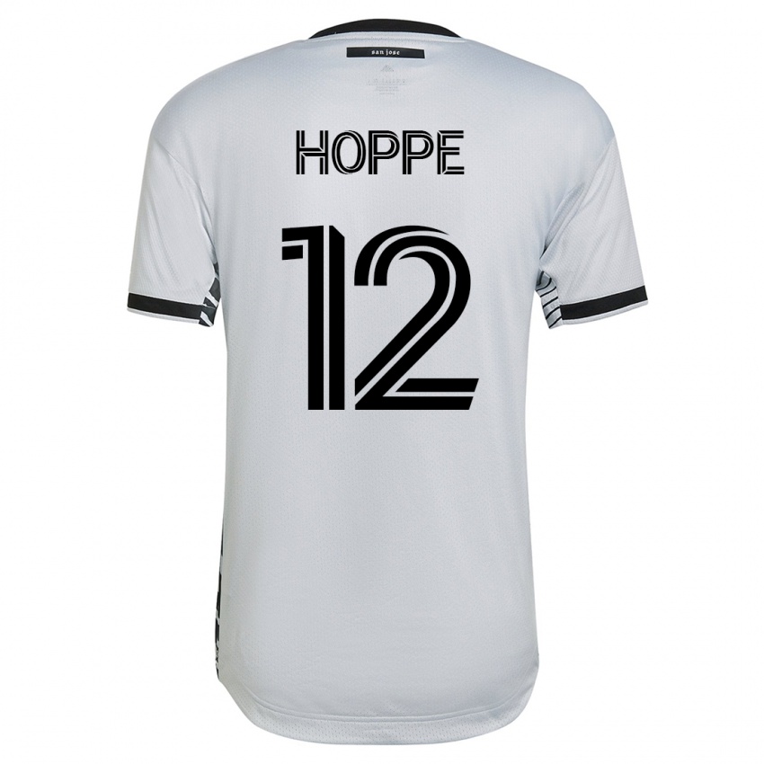 Miesten Matthew Hoppe #12 Valkoinen Vieraspaita 2023/24 Lyhythihainen Paita T-Paita