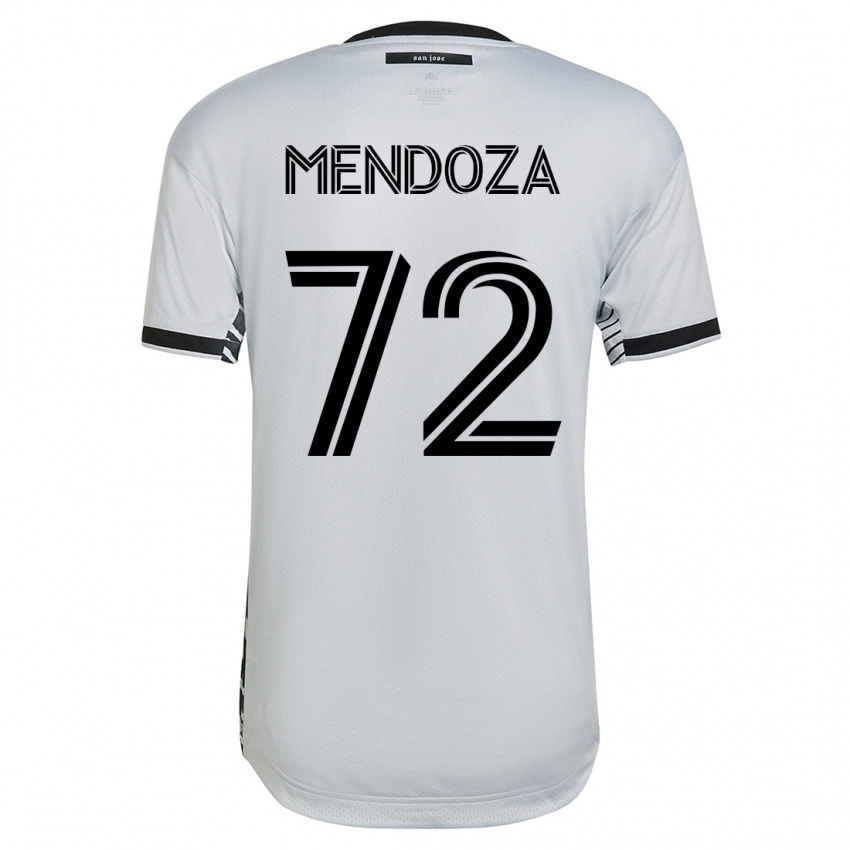 Miesten Edwyn Mendoza #72 Valkoinen Vieraspaita 2023/24 Lyhythihainen Paita T-Paita