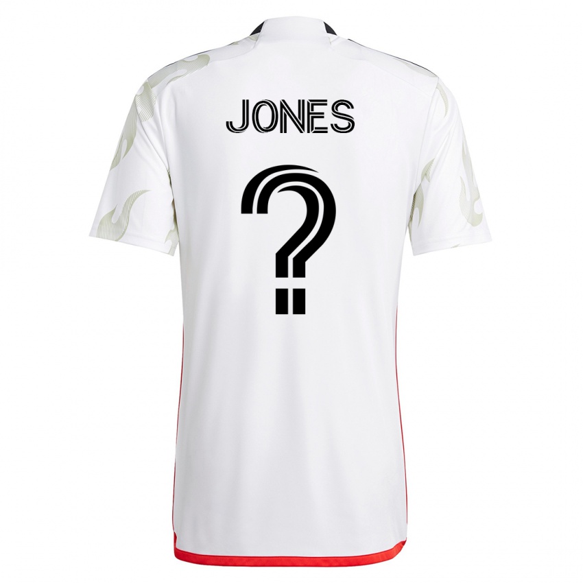 Miesten Jordan Jones #0 Valkoinen Vieraspaita 2023/24 Lyhythihainen Paita T-Paita