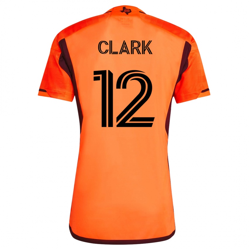 Naisten Steve Clark #12 Oranssi Kotipaita 2023/24 Lyhythihainen Paita T-Paita