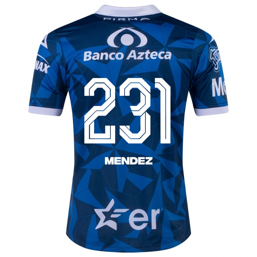 Naisten Alejandro Méndez #231 Sininen Vieraspaita 2023/24 Lyhythihainen Paita T-Paita