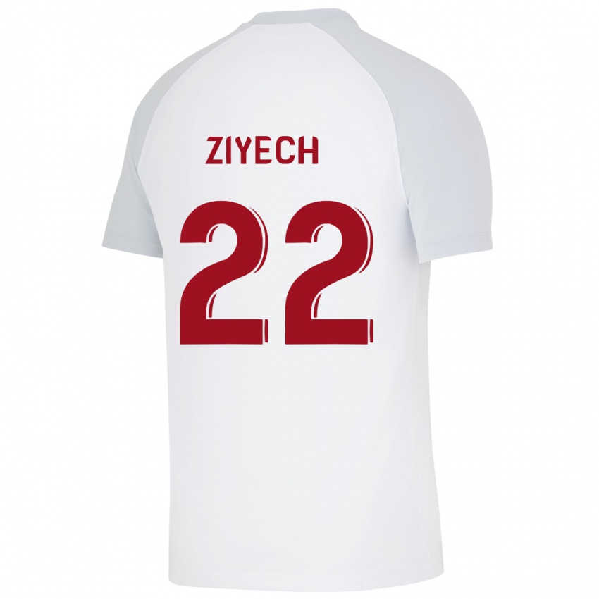 Naisten Hakim Ziyech #22 Valkoinen Vieraspaita 2023/24 Lyhythihainen Paita T-Paita