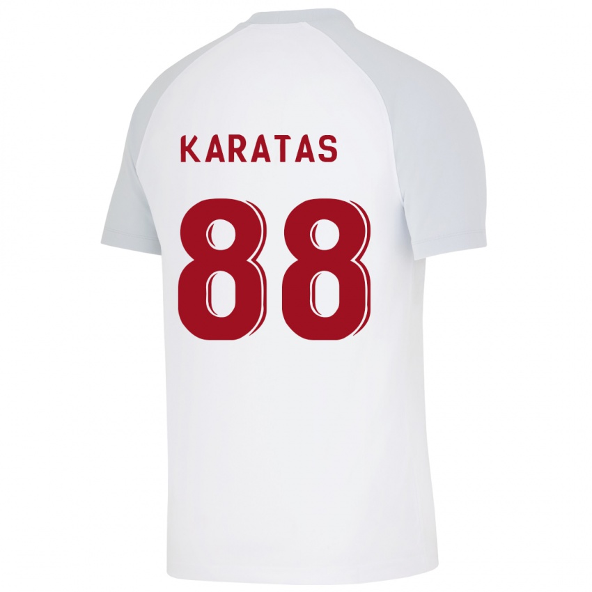 Naisten Kazımcan Karataş #88 Valkoinen Vieraspaita 2023/24 Lyhythihainen Paita T-Paita