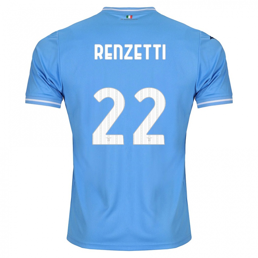 Lapset Davide Renzetti #22 Sininen Kotipaita 2023/24 Lyhythihainen Paita T-Paita