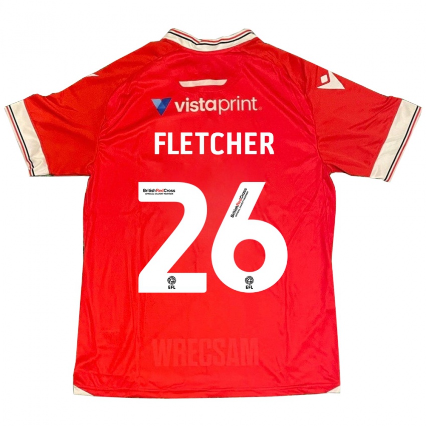 Lapset Steven Fletcher #26 Punainen Kotipaita 2023/24 Lyhythihainen Paita T-Paita