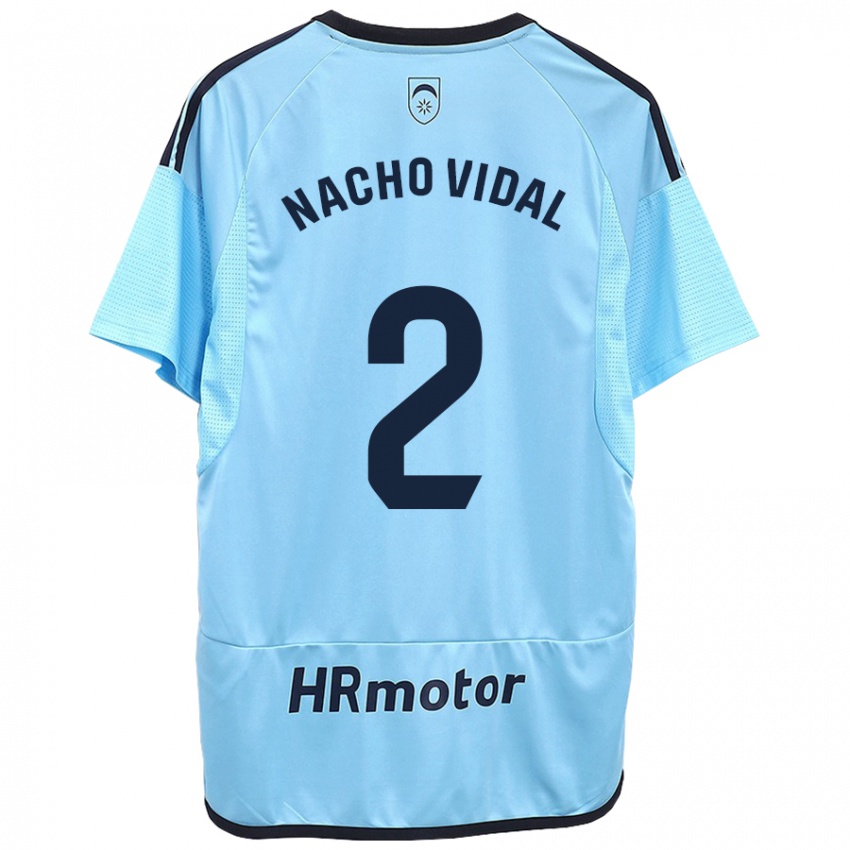 Lapset Nacho Vidal #2 Sininen Vieraspaita 2023/24 Lyhythihainen Paita T-Paita