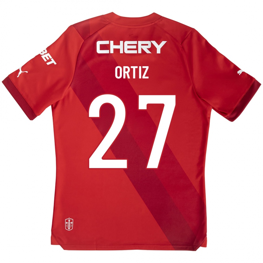 Lapset Jorge Ortiz #27 Punainen Vieraspaita 2023/24 Lyhythihainen Paita T-Paita