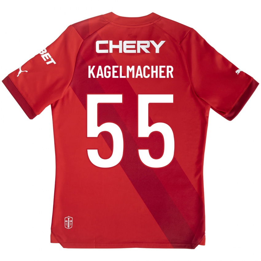 Lapset Gary Kagelmacher #55 Punainen Vieraspaita 2023/24 Lyhythihainen Paita T-Paita