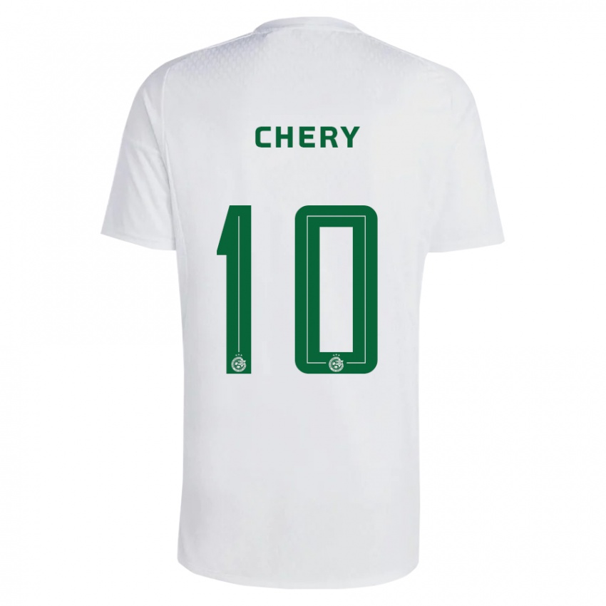 Miesten Tjaronn Chery #10 Vihreä Sininen Vieraspaita 2023/24 Lyhythihainen Paita T-Paita