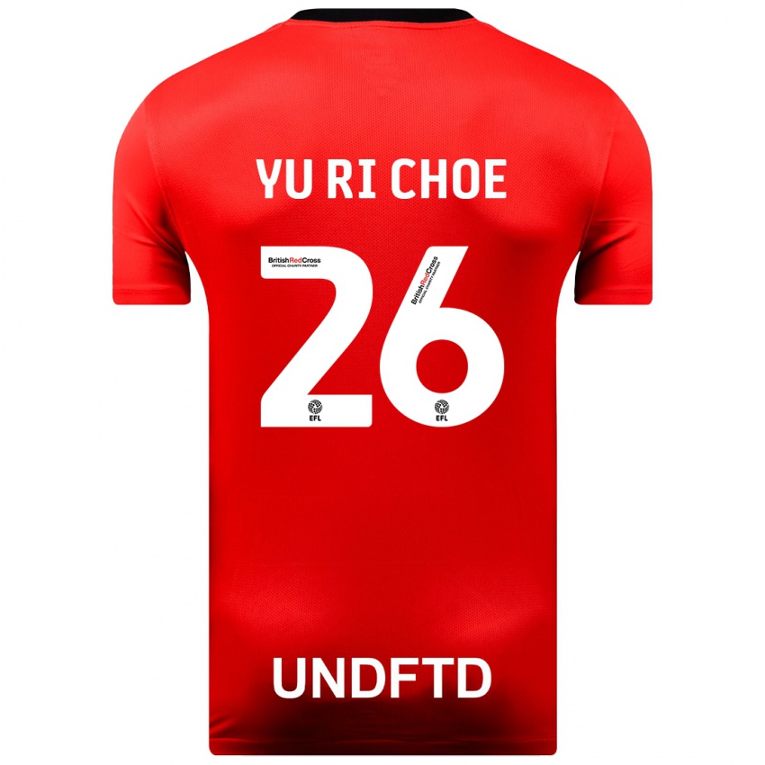 Miesten Yu-Ri Choe #26 Punainen Vieraspaita 2023/24 Lyhythihainen Paita T-Paita