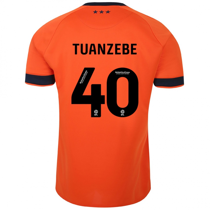 Miesten Axel Tuanzebe #40 Oranssi Vieraspaita 2023/24 Lyhythihainen Paita T-Paita