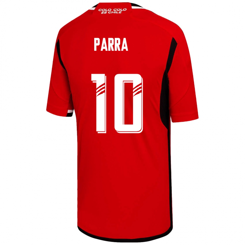 Miesten Pablo Parra #10 Punainen Vieraspaita 2023/24 Lyhythihainen Paita T-Paita