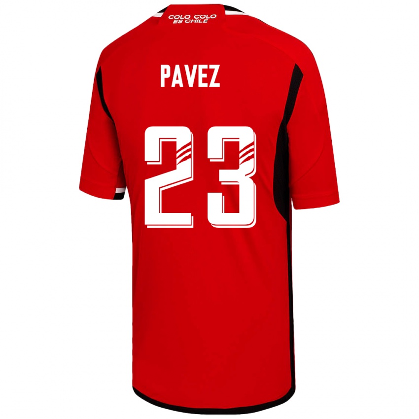 Miesten Esteban Pavez #23 Punainen Vieraspaita 2023/24 Lyhythihainen Paita T-Paita