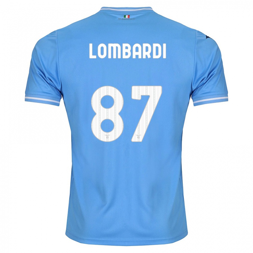 Naisten Cristiano Lombardi #87 Sininen Kotipaita 2023/24 Lyhythihainen Paita T-Paita