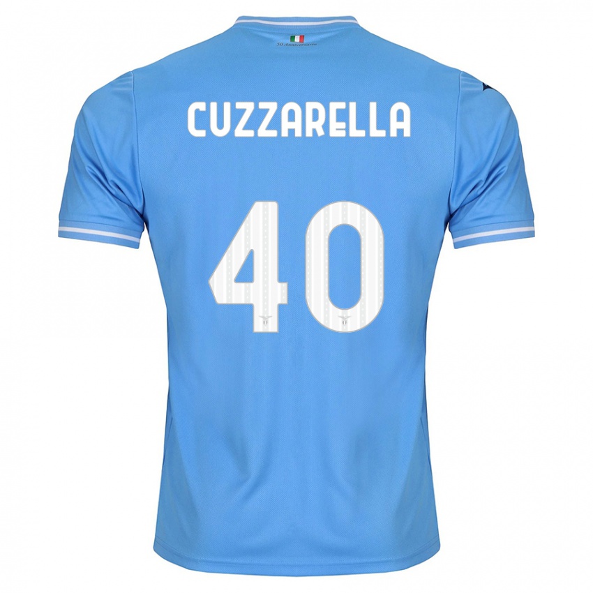 Naisten Cristian Cuzzarella #40 Sininen Kotipaita 2023/24 Lyhythihainen Paita T-Paita