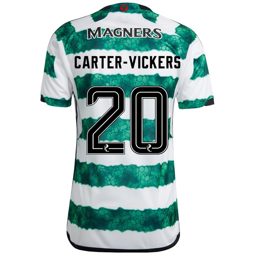 Naisten Cameron Carter-Vickers #20 Vihreä Kotipaita 2023/24 Lyhythihainen Paita T-Paita