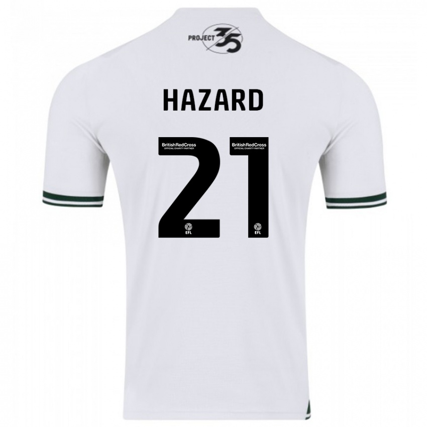 Naisten Conor Hazard #21 Valkoinen Vieraspaita 2023/24 Lyhythihainen Paita T-Paita