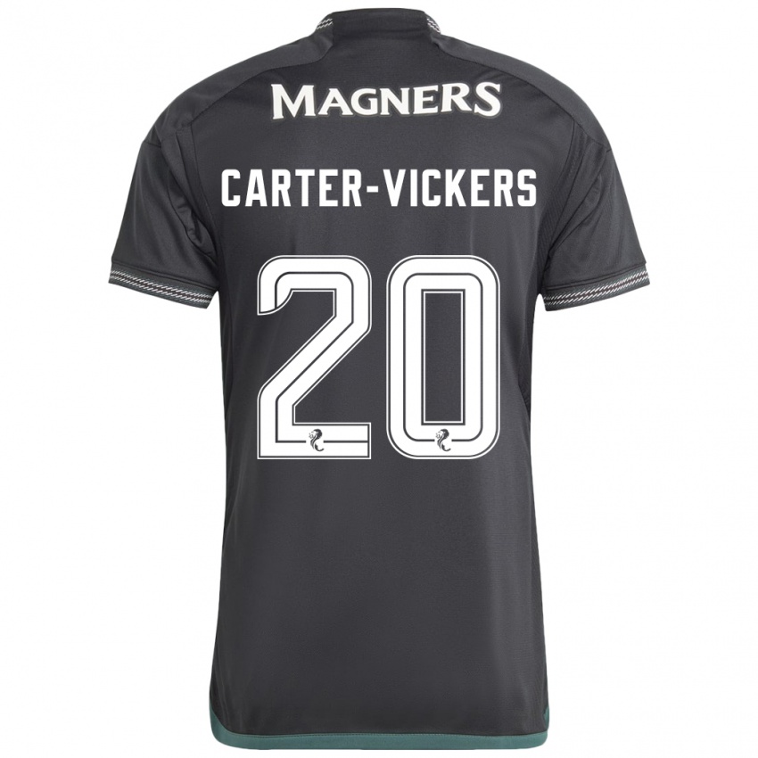 Naisten Cameron Carter-Vickers #20 Musta Vieraspaita 2023/24 Lyhythihainen Paita T-Paita