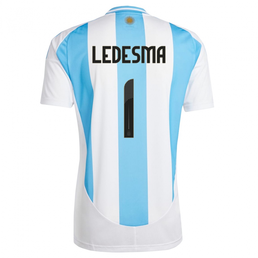 Lapset Argentiina Jeremias Ledesma #1 Valkoinen Sininen Kotipaita 24-26 Lyhythihainen Paita T-Paita