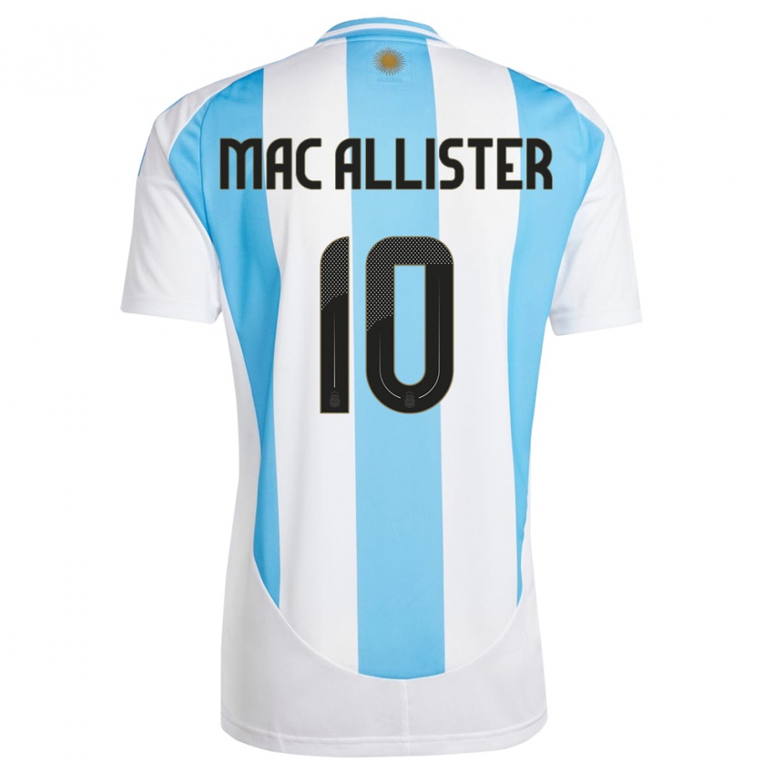 Lapset Argentiina Alexis Mac Allister #10 Valkoinen Sininen Kotipaita 24-26 Lyhythihainen Paita T-Paita